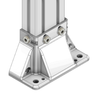 33-45903S-7SS MODULAR SOLUTIONS MOUNTING FOOT 3 SIDED FOR 45 X 90 WITH S.S. HARDWARE PARTICALLY ENCLOSED AND SHORT